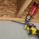 spray foam insulation can and gun for gaps and cracks